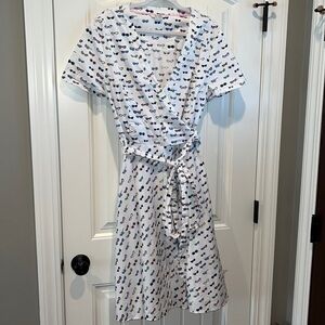 ADORABLE Boden Lara novelty all over sunglasses print wrap dress beachy 18L